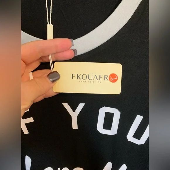 Ekouaer Long Sleeve Nightgown L | Soft Calf-Length Sleepwear Pajama Dress NWT - Picture 11 of 14